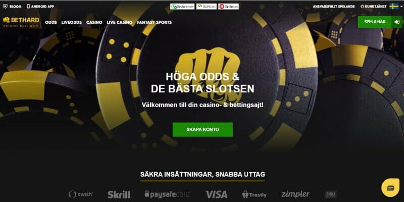 bethard casino registrering logga in